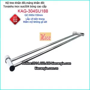 Vắt khăn đôi Tovashu resort bằng inox cao cấp KAG-304SU188