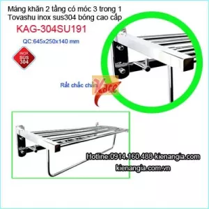 Máng khăn đa năng 3 trong 1 cao cấp bồn tắm Tovashu KAG-304SU191