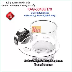 Kệ ly đơn inox sus304 Tovashu KAG-304SU176