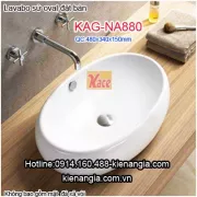 Lavabo oval nổi đặt bàn giá rẻ KAG-NA880