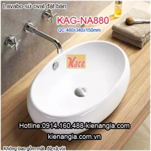 Lavabo oval nổi đặt bàn giá rẻ KAG-NA880