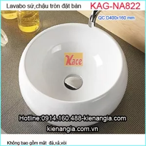 Tô sứ,chậu lavabo nổi đặt bàn tròn KAG-NA822
