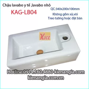 Lavabo nhỏ gọn hình chữ nhật KAG-LB04