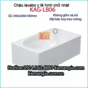 Chậu lavabo  hình chữ nhật phòng khám KAG-LB06
