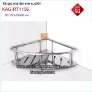 Kệ góc 1 tầng sus304 phòng tắm 250x250 KAG-RT1156