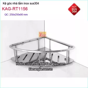 Kệ góc 1 tầng sus304 phòng tắm 250x250 KAG-RT1156