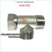 T chia nước bồn cầu bằng thau,inox 304 KAG-T02 ren D21