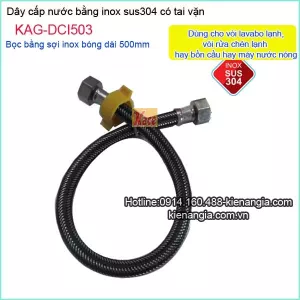Dây cấp nước inox sus304 có tai vặn dài 50 KAG-DCI503