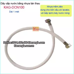 Dây cấp nước nhựa tán thau dài 1 m KAG-DCN100