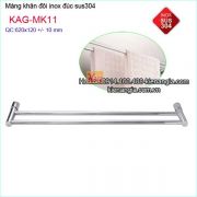 Giá treo khăn đôi phòng tắm đế tròn  KAG-MK11