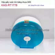 Hộp giấy vệ sinh cuộn lớn bằng nhựa màu xanh KAG-LG10