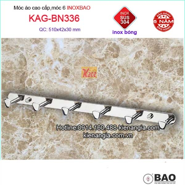 Móc áo BẢO,móc inox,móc 6 khách sạn BN336
