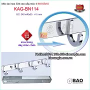Móc áo inox 304 cho căn hộ chung cư,móc 4 INOX BẢO BN114