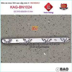Móc áo inox 304 cho căn hộ chung cư,móc 4 INOX BẢO BN1024