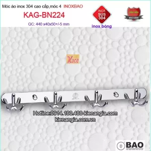 Móc áo INOX BẢO Móc áo inox 304 cho căn hộ chung cư,móc 4 INOX BẢO BN224