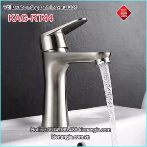 Vòi lavabo nóng lạnh inox sus304 KAG-RT44