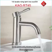 Vòi lavabo nóng lạnh inox sus304 KAG-RT45
