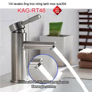 Vòi lavabo nóng lạnh inox sus304 KAG-RT46