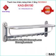 Máng khăn 3 trong 1 phòng tắm Inox Bảo KAG-BN190
