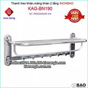 Máng khăn 3 trong 1 phòng tắm Inox Bảo KAG-BN190