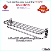 Kệ máng khăn 2 tầng inox Bao KAG-BN120