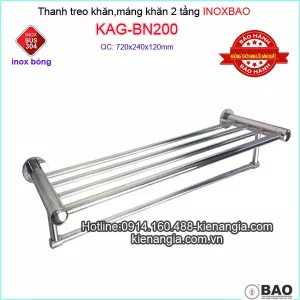 Máng khăn inox Bảo 2 tầng KAG-BN200