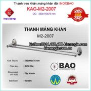 Thanh treo khăn đôi Inox Bảo KAG-M2-2007