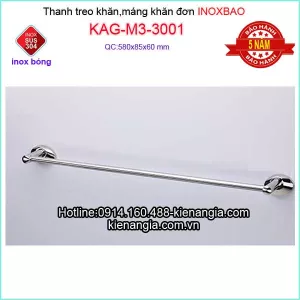 Thanh treo khăn đơn Inox Bảo KAG-M3-3001