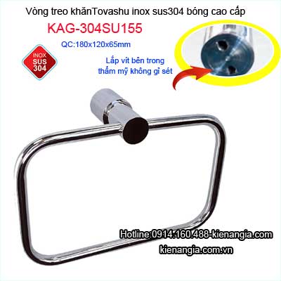 KAG-304SU155-Vong-treo-khan-Inox-sus304-Tovashu-phong-tam-khu-nghi-duong-1