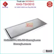 Thoát sàn dài 110X300XD60 Inox BAO KAG-TSH3010