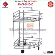 Kệ rổ lưới 2 tầng Inox Bảo KAG-BN640