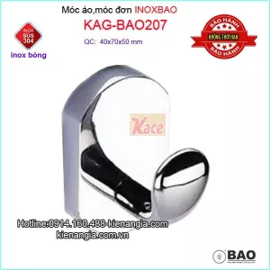 Móc áo đơn inox Bảo sus304 bóng KAG-BAO207