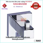 Móc áo đơn vuông inox Bảo sus304 bóng KAG-BAO208