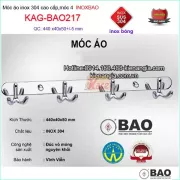 Móc áo phòng tắm bằng inox Bảo 304 KAG-BAO217