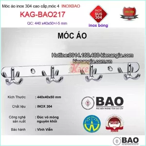 Móc áo phòng tắm bằng inox Bảo 304 KAG-BAO217