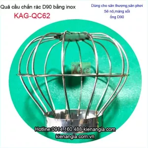 Cầu inox 201 chắn rác giá rẻ KAG-QC62 thả ống D60-D90
