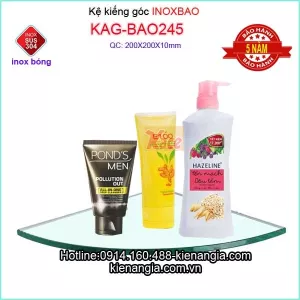 Kệ kiếng góc inox Bảo KAG-BAO245