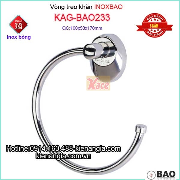 Vòng treo khăn Inox Bảo KAG-BAO233