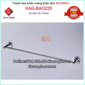 Thanh treo khăn đơn Inox Bảo KAG-BAO225