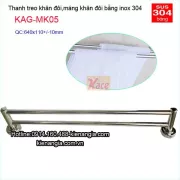 Giá treo khăn đôi phòng tắm bằng inox KAG-MK05