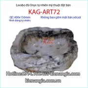 Chậu lavabo đá Onyx tự nhiên KAG-ART72