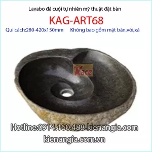 Lavabo mỹ thuật bằng đá cuội KAG-ART68