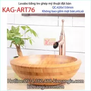Chậu lavabo tròn bằng tre ghép KAG-ART76