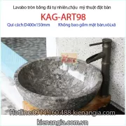 Lavabo tròn đá tự nhiên KAG-ART98