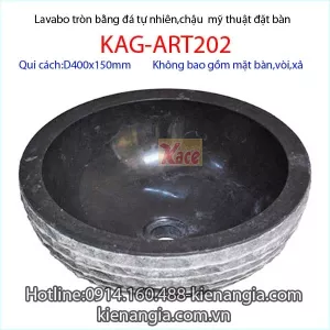 Lavabo đặt bàn đá tự nhiên KAG-ART202
