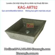 Lavabo vuông đá tự nhiên KAG-ART92