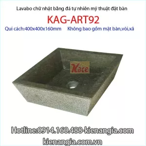 Lavabo vuông đá tự nhiên KAG-ART92