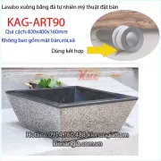 Lavabo mỹ thuật đặt bàn hình vuông KAG-ART90