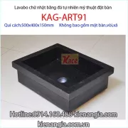 Chậu hình chữ nhật đặt bàn KAG-ART91
