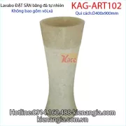 Chậu lavabo đặt sàn sân vườn bằng đá KAG-ART102